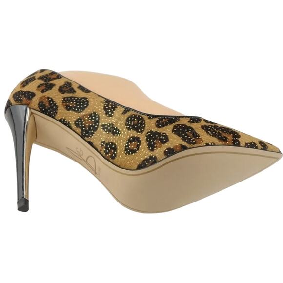 Joan & David Ladies Brown Leopard Print "Amandie" Heels, Size 8 - Picture 3 of 3